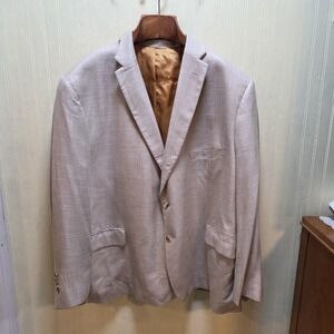 Royal Classic Blazer Mens 46 Beige Solid Sport Coat Jacket Union Made USA